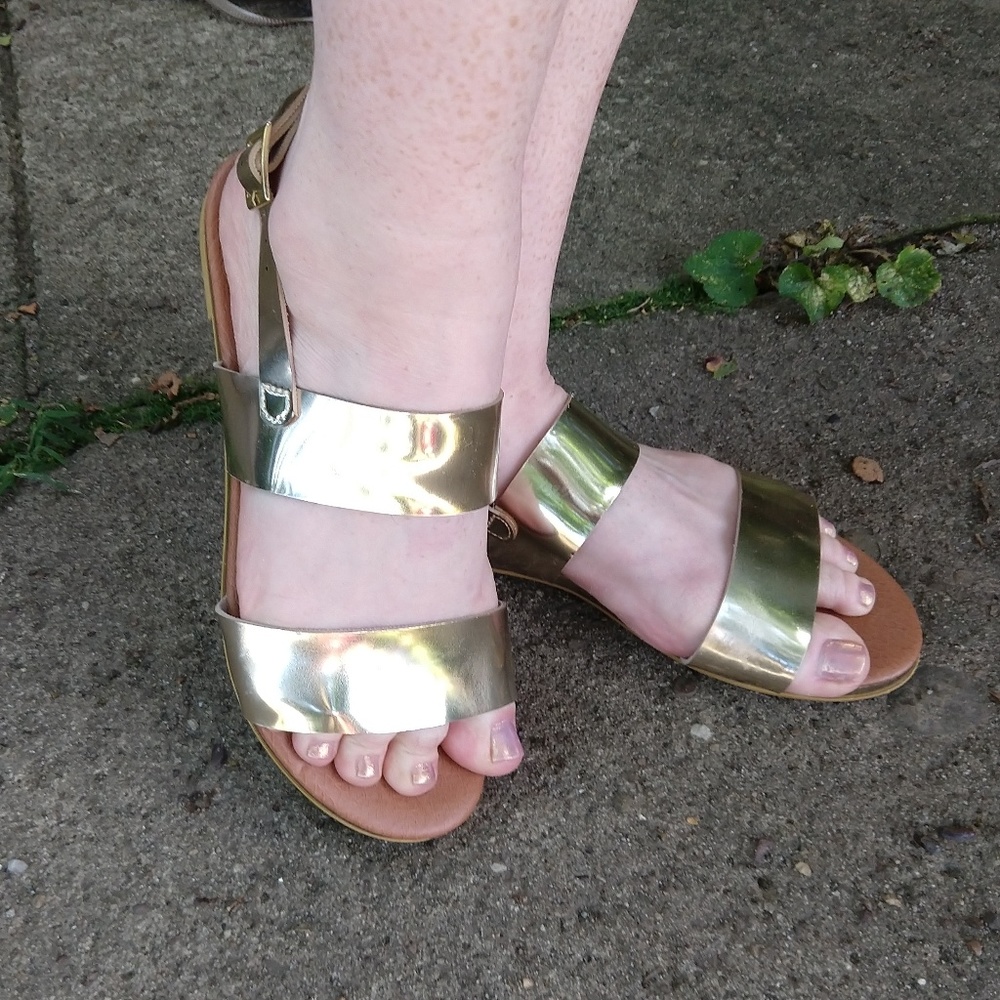 Simple Gold Sandals